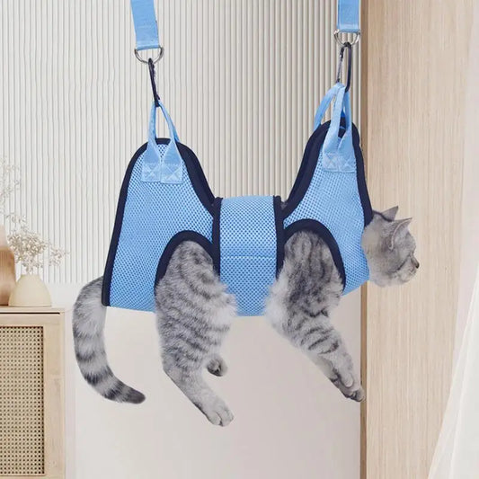 Cat  Dog Grooming Hammock With Security Strap anti scratch