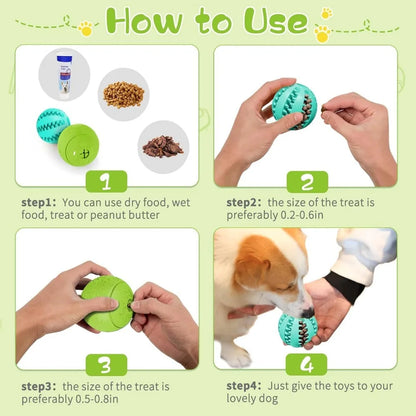 Dog Toys for Treat Dispensing, Toys for Teething, Dog Treat Ball for Teeth/Slow Feeder