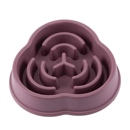 Pet Slow Food Bowl Anti-choking Multiple Colors Shapes
