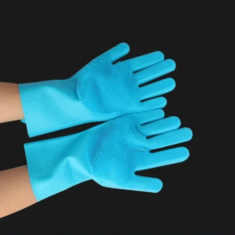 Silicone Pet Hair Removal Gloves Massage Bath and  Shower Gloves