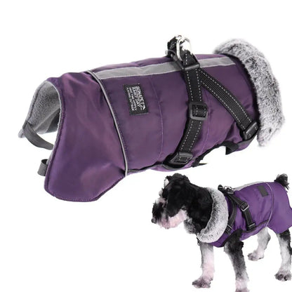 Dog Cold Weather Coats Fleece Adjustable Pet Apparel Costume