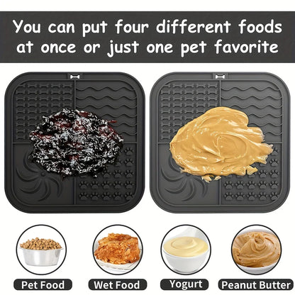 Silicone Slow Feeder Mat  Bathing Distraction