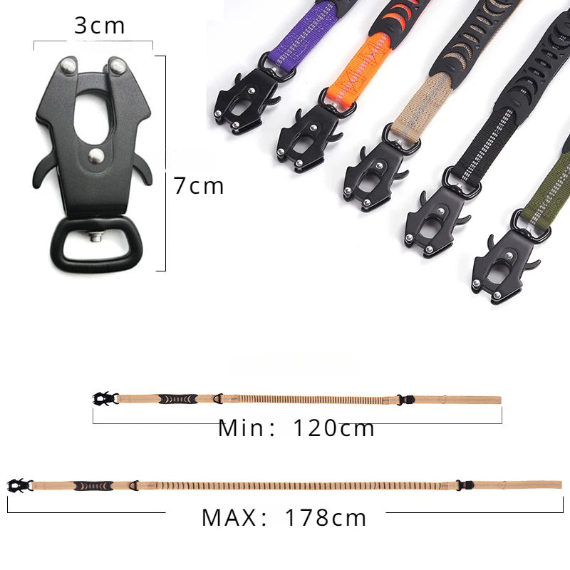 Shock Absorbing Pet Leashes with Car Seatbelt for Large Dogs