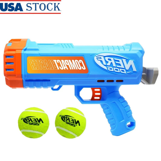 Tennis Ball Launcher with 2 Balls  40ft Distance Chewable