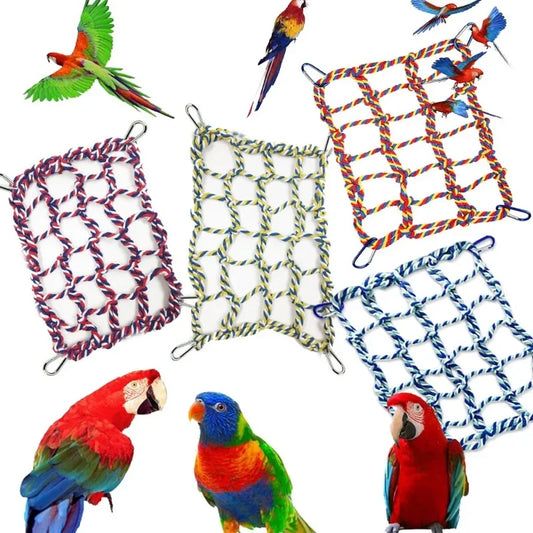 Climbing Net Swing  Bird  Net Hammock with Hook Small Pets