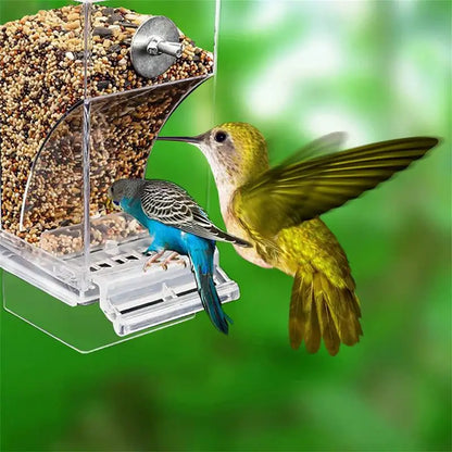 Acrylic Bird Feeders Anti Spill Feeder Drinker For Bird Cage
