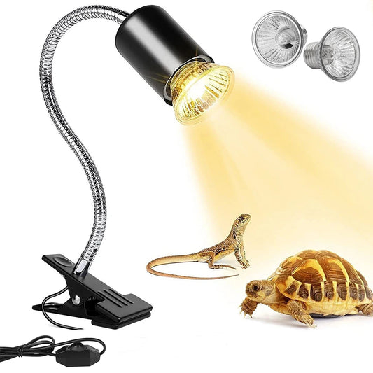 Reptile Heat Lamp 50W UVA UVB Light Rotatable Basking Light Dimmable
