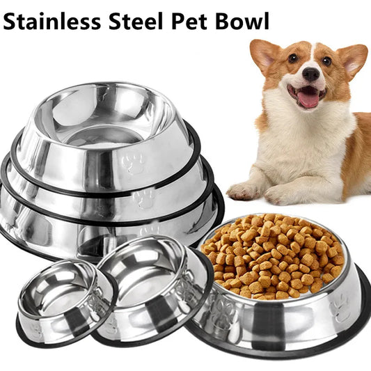 Stainless Steel Pet Bowl Multi-Specification Anti-fall Food Bowl