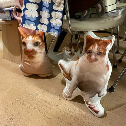 Customized pet photos plush pillows, personalized cat and dog shaped  cushions