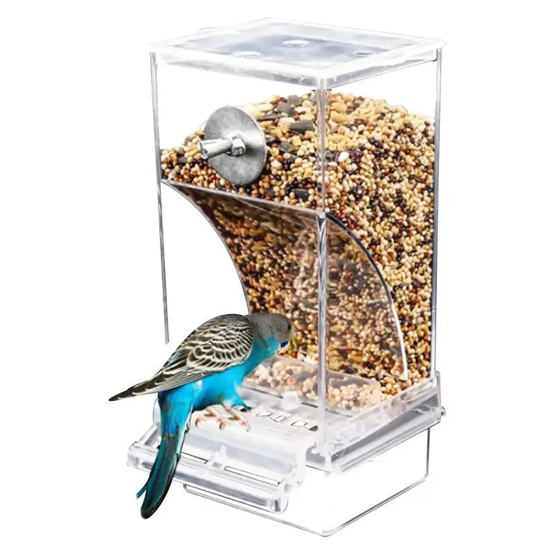 Acrylic Bird Feeders Anti Spill Feeder Drinker For Bird Cage
