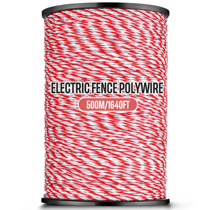 200/500M Roll Electric Fence Rope Poly wire with Steel Poly Rope Fencing  Low Resistance Wire