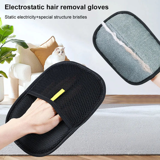 Pet Grooming Gloves Deshedding  Mitts Hair Remover