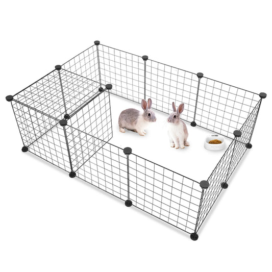 Pet Playpen, Small Animal Cage Indoor Portable Metal Wire Yard Fence for Small Animals Kennel Crate Fence