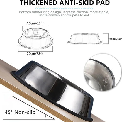 Stainless Steel Pet Bowl Multi-Specification Anti-fall Food Bowl