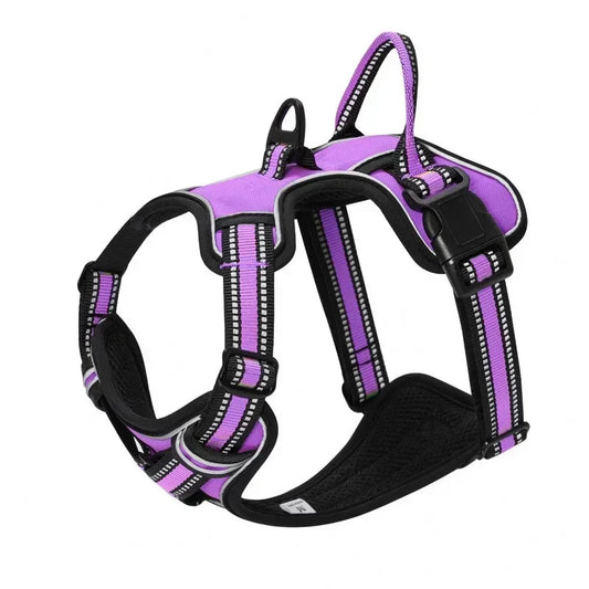 Nylon Pet Harness Vest Reflective Soft No Pull Harness For Small Large Dogs