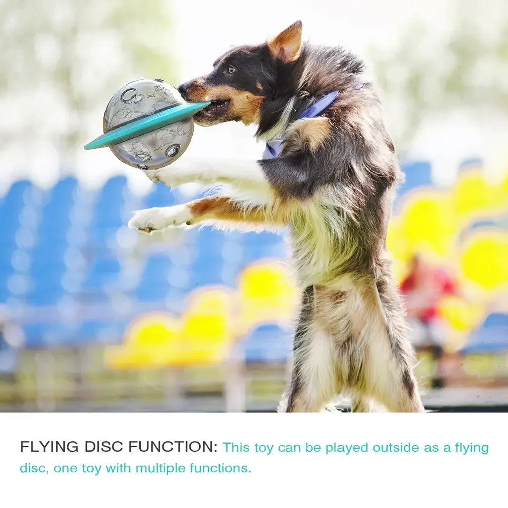 Flying Saucer Pet Game Toy Chew Slow Food Feeder Ball