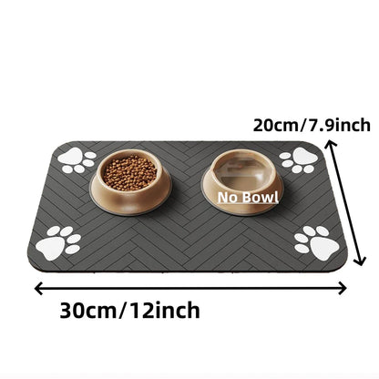 Pet Feeding Mat Absorbent for Food and Water Bowl