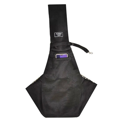 Crossbody breathable folding pet bag, large capacity portable bag