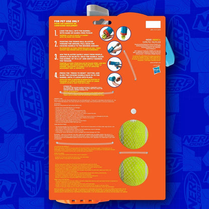 Tennis Ball Launcher with 2 Balls  40ft Distance Chewable