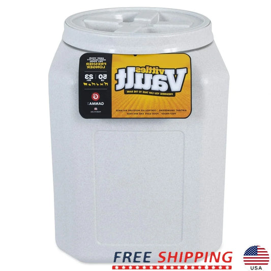 Airtight Pet Food Storage Container 50lb Capacity BPA-Free Moisture Control Indoor Outdoor Pest Resistant