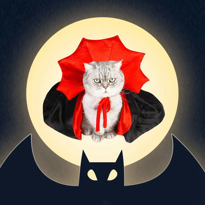 Funny Pet Costume Vampire Cloak For Small Dog Cat Halloween Cape