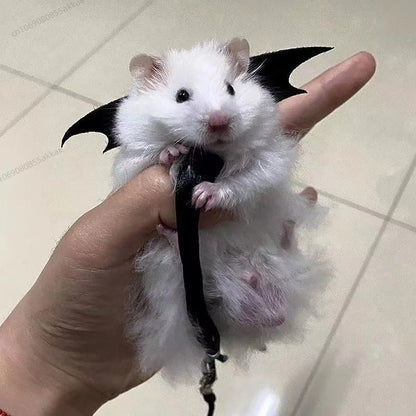 Small Animal Bat Wing Costume Leash Rope  Hamster Rat