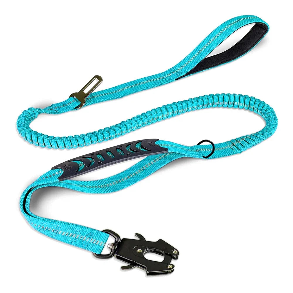 Shock Absorbing Pet Leashes with Car Seatbelt for Large Dogs