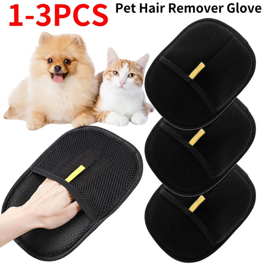 Pet Grooming Gloves Deshedding  Mitts Hair Remover