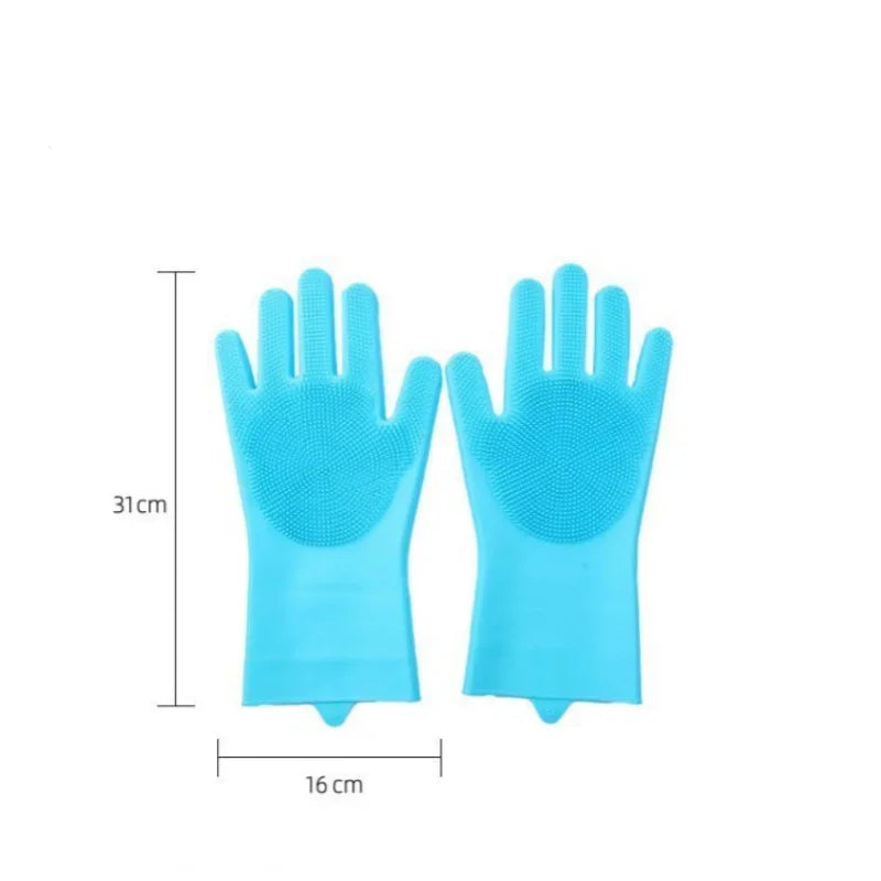 Silicone Pet Hair Removal Gloves Massage Bath and  Shower Gloves