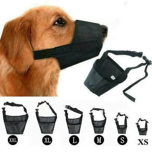 Muzzles for Small Medium Large Dogs Soft Nylon with Safety Buckle Stop Biting Barking