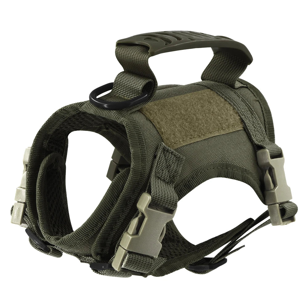 Tactical Cat Harness Adjustable Vest For  Small Dogs with Control Handle Walking Training