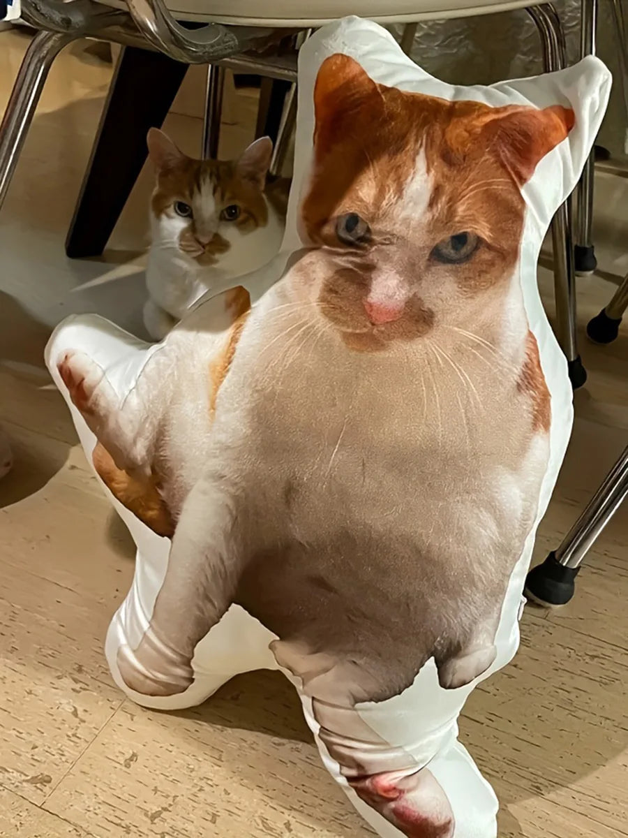 Customized pet photos plush pillows, personalized cat and dog shaped  cushions