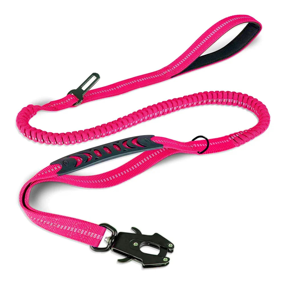 Shock Absorbing Pet Leashes with Car Seatbelt for Large Dogs