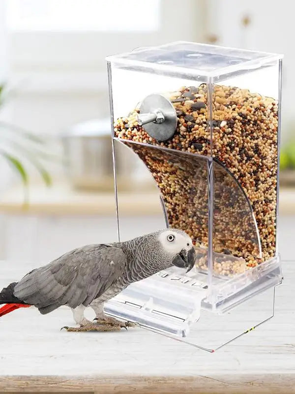 Acrylic Bird Feeders Anti Spill Feeder Drinker For Bird Cage