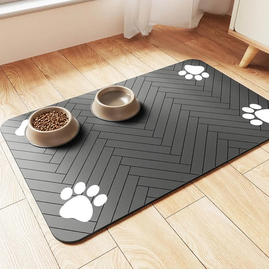 Pet Feeding Mat Absorbent for Food and Water Bowl