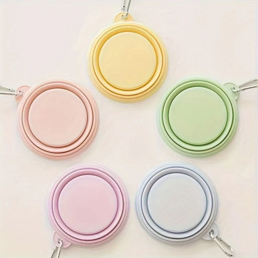 11.83oz Pet Folding Silicone Bowl Travel Portable Pet Feeding Water