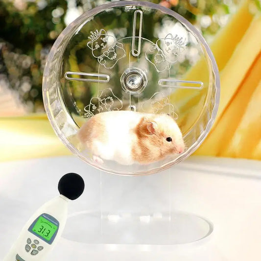 Hamster Wheel Silent Transparent Exercise Wheel  Height Adjustable