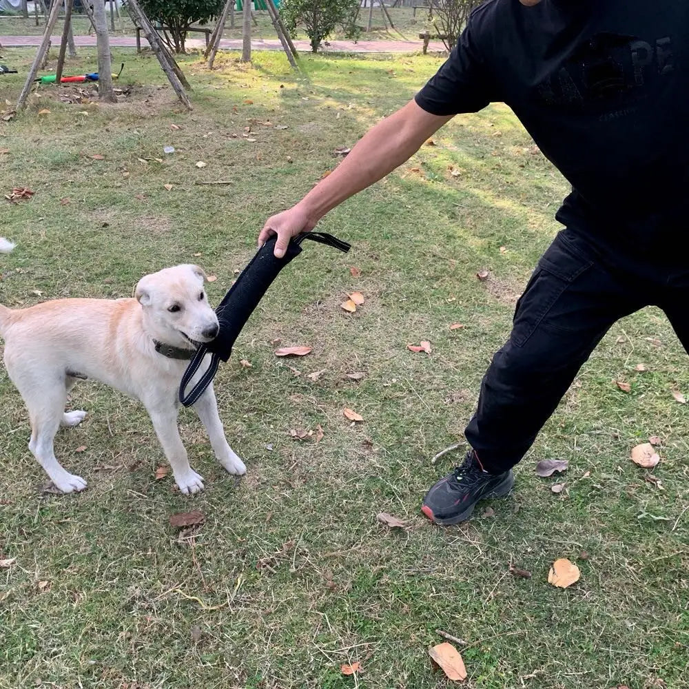 Dog Training Tug Toy Chewing Biting  With Two Handles