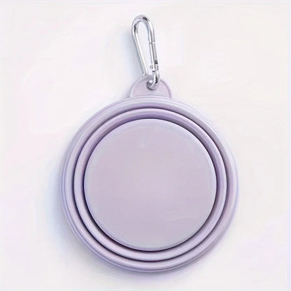11.83oz Pet Folding Silicone Bowl Travel Portable Pet Feeding Water