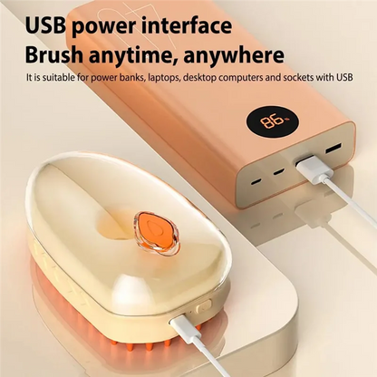 Pet Brush Steamy Self-Cleaning Shedding Brush Rechargeable