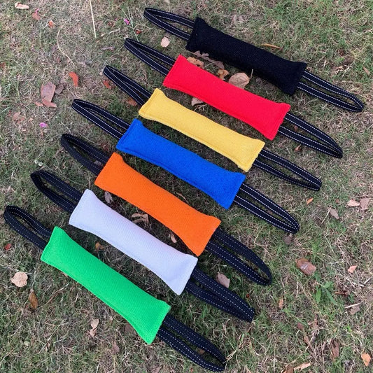 Dog Training Tug Toy Chewing Biting  With Two Handles