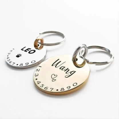 Personalized Pet  ID Tag Custom Engraved  Charm