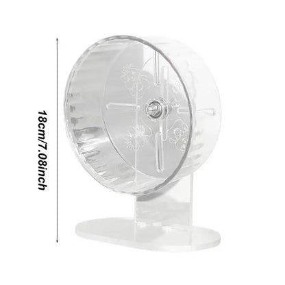 Hamster Wheel Silent Transparent Exercise Wheel  Height Adjustable
