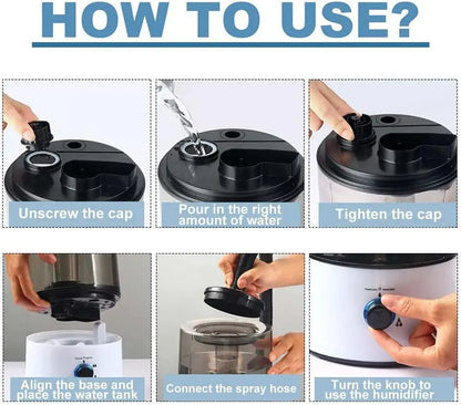 Reptile Humidifier 4L with Tube, Mist Humidifier for Reptile Amphibians Snakes Turtles
