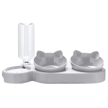 3 in 1 Cat Feeder Automatic Water Dispenser Double Bowl  small dogs
