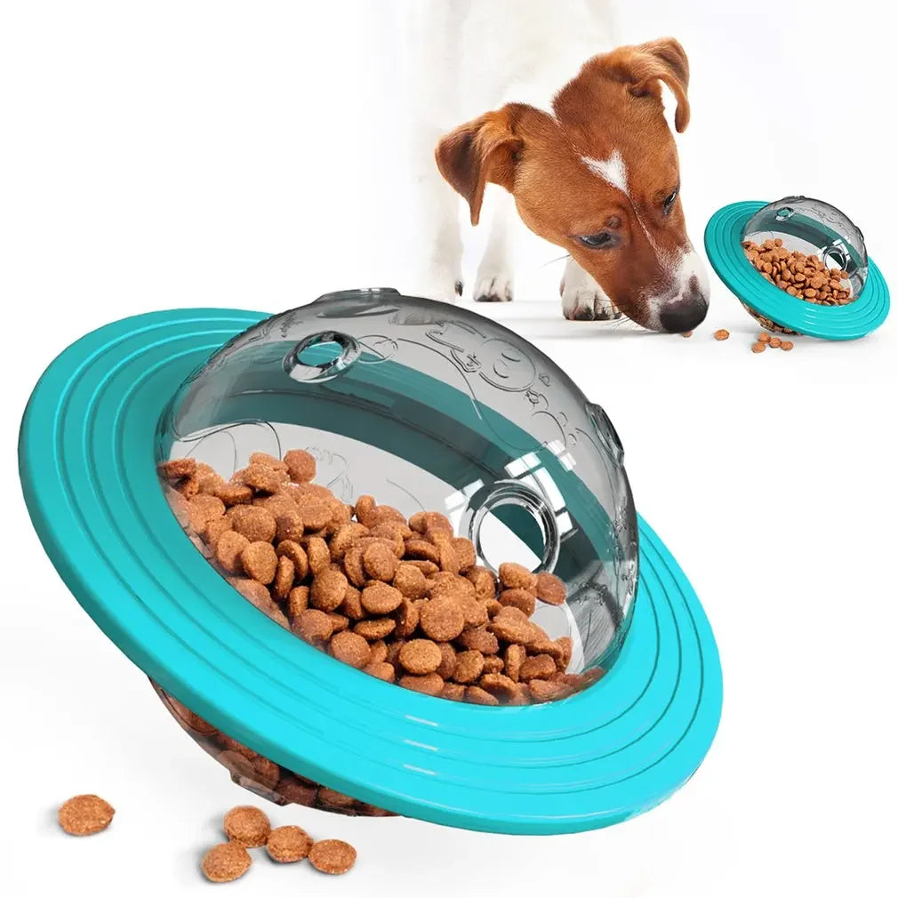 Flying Saucer Pet Game Toy Chew Slow Food Feeder Ball