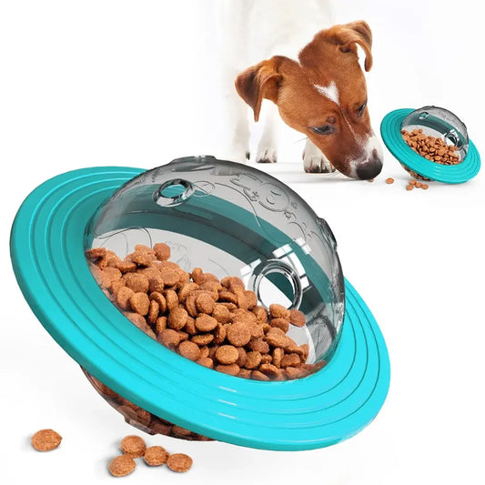 Flying Saucer Pet Game Toy Chew Slow Food Feeder Ball