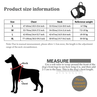 Nylon Pet Harness Vest Reflective Soft No Pull Harness For Small Large Dogs