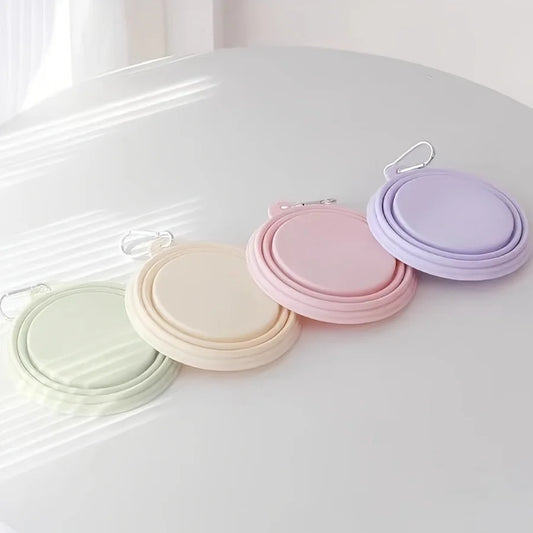 11.83oz Pet Folding Silicone Bowl Travel Portable Pet Feeding Water