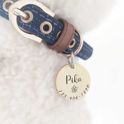 Personalized Pet  ID Tag Custom Engraved  Charm